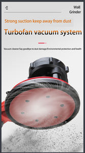 Vente en gros d'usine, <span class=keywords><strong>ponceuse</strong></span> murale à perche rétractable 1390W avec éclairage LED, ponceuses de polissage - Product Image 5