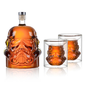 Carafe à whisky brandy vodka <span class=keywords><strong>Star</strong></span> wa en <span class=keywords><strong>verre</strong></span> borosilicaté faite à la main personnalisée avec 2 verres wa carafe à whisky étoile - Product Image 2