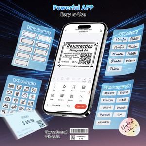 Phomem M110 도매 203dpi 스마트 폰 미니 인스턴트 라벨 스티커 모바일 포켓 TYPE-C + BT 열전사 프린터 - Product Image 4