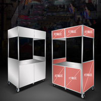 Camion de nourriture pliable électrique à quatre roues en acier inoxydable pour café, jus, hot-dogs - Chariot tricycle multifonction