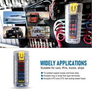 ที่ใส่ฟิวส์ 6 ทาง Cnspeed พร้อมไฟ LED สำหรับรถยนต์ รถบรรทุก เรือ ฟิวส์แบบใบมีด ATO ATC - Product Image 1