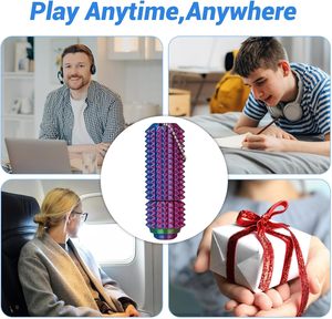 Button Click,Spinners,<b>Little</b> Ouchies Pain Stim Fidget Spiky Toy for Adults with Keychain,3-in-1 Design for Stress Relief - Product Image 6