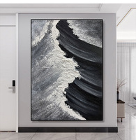 Peinture murale moderne sur toile, texture sable, style jardin zen, peinture à l'huile faite à la main, art mural pour l'hôtellerie, vente en gros personnalisée en usine