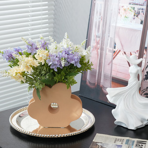 5-koppige Phoenix Staart Orchidee High-End Kunstmatige Bloemstuk Geometrisch Ornament Voor Desktop Decoratie Decoratieve Objecten - Product Image 4