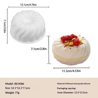 Nouveau moule à gâteau à cavité unique de 4 pouces, forme Charlotte, pour mousse, qualité alimentaire, pour desserts français, compatible four
