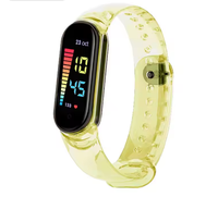 Jam Tangan Digital LED Tahan Air Harga Pabrik, Promo Panas, Tali Transparan, Fashion, Olahraga, Pria Wanita Anak-anak