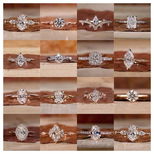 Gia IGI chứng nhận vvs phòng thí nghiệm phát triển kim cương Nhẫn đính hôn phụ nữ tùy chỉnh Lê phòng thí nghiệm tạo ra làm kim cương 18K vàng Pave Nhẫn - Product Image 5