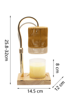 Lampe chauffe-bougie électrique écologique en rotin fait main, lampe à parfum, bougies parfumées, base en bois pour fondre la cire, multi-prises, pour la maison, certifiée ETL
