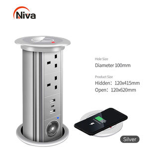 Prise universelle standard américaine avec interrupteur, prise USB, prise de charge sans fil pour la maison et le bureau - Product Image 4