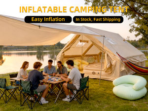 Tente de camping de luxe pliable, gonflable, imperméable, portable, pour toit de voiture, pour famille, utilisation estivale, double couche, une chambre - Product Image 2