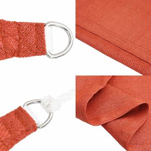 W2B VidaXL parasole in Terracotta vela parasole in polietilene ad alta densità (HDPE) vele da ombra in poliestere finito UV per ombreggiatura da giardino all'aperto - Product Image 5
