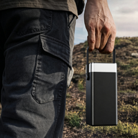 Power Bank Kapasitas Tinggi 20000-100000mAh Pengisian Cepat 22.5W Baterai Portabel dengan Kabel Terintegrasi Lampu LED dengan Colokan