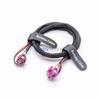 Cable automotriz HSD de 4+2 pines hembra, de código D a código H, en ángulo recto, para sistema de cámara de coche