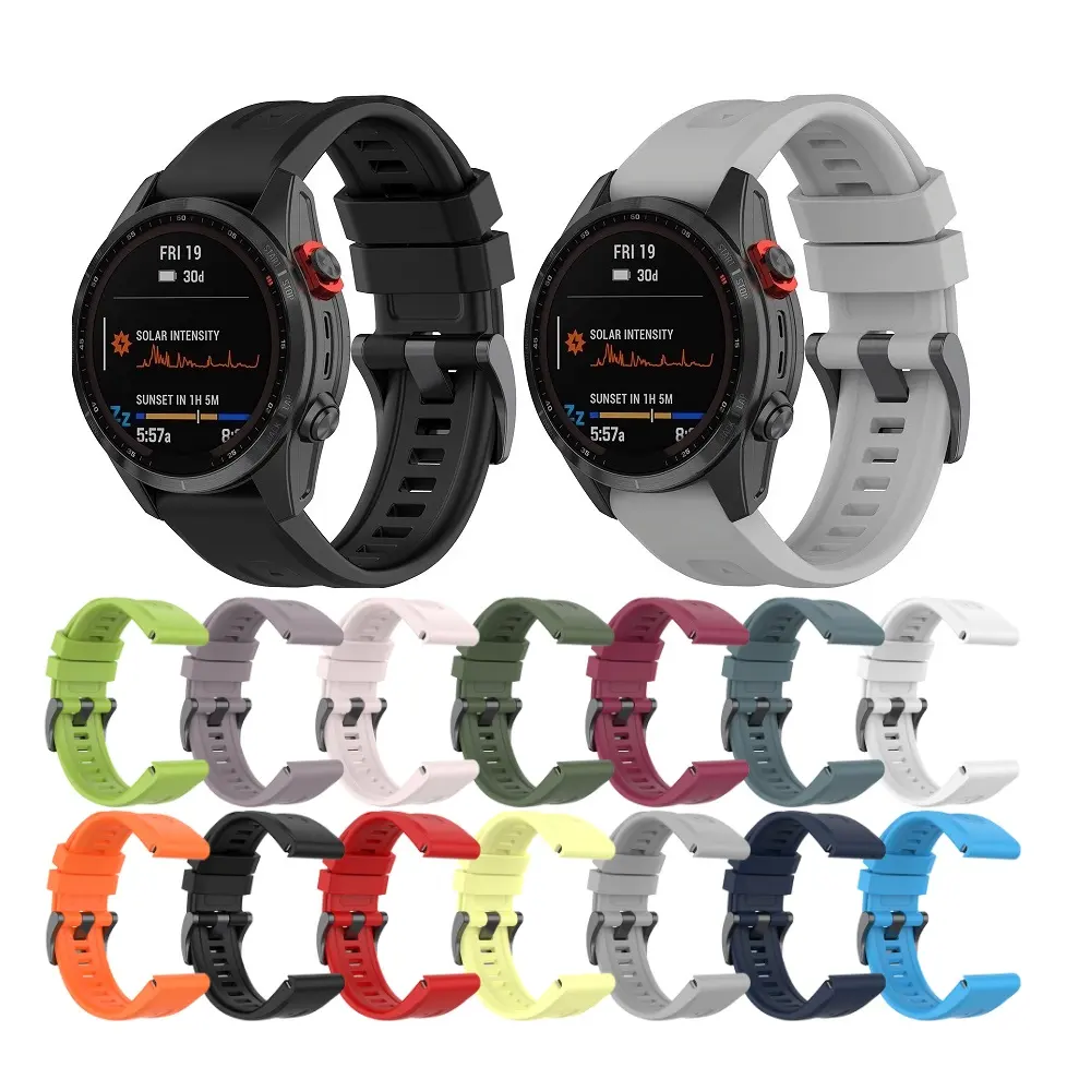 20/22/26mm Strap Bracelet For Garmin Fenix 5X 5 5S Plus 6 6S Smart 3 3HR 935 WatchBands Quick Release Silicone Easyfit WristBand