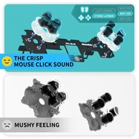 Boutons de souris pour version renforcée, micro clics pour contrôleur, en plastique noir, pour kit complet de clics
