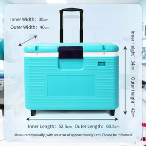 Glacière à roulettes portable 54L, glacière rigide isolée pour le <span class=keywords><strong>camping</strong></span>, <span class=keywords><strong>les</strong></span> pique-niques, la plage et la pêche - Product Image 5