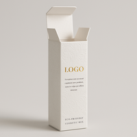 Boîte d'emballage personnalisée pour sérum, papier cartonné à texture spéciale avec logo estampé à chaud pour les soins de la peau
