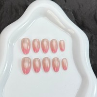Y109 Kaixin – Kit de faux ongles réutilisables de haute qualité, couleur mauve œil de chat français, courts et en amande