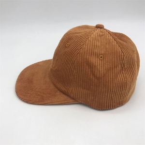 Gorra de Pana Lisa con Visera Plana, Gorra de Pana Estilo Dad Hat, Gorra Personalizada para Papá, Se Puede Agregar Logotipo Bordado - Product Image 3
