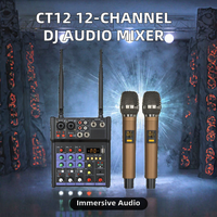 Console de mixage audio professionnelle 4 canaux en métal CT12 pour studio, équipement musical, DJ, avec effets intégrés