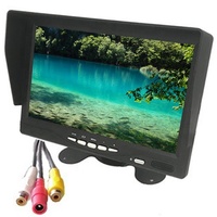 Monitor CCTV de 7 Pulgadas para Camión o Autobús Escolar, 800*480, RCA CVBS, Puerto AV de 2 Canales, con Visera Solar, Pantalla LCD TFT con Reproductor de DVD para Cámara