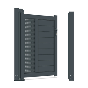 Porte battante en Aluminium enduit de poudre, conception de haute qualité, <span class=keywords><strong>portail</strong></span> principal <span class=keywords><strong>coulissant</strong></span> <span class=keywords><strong>et</strong></span> clôture à lamelles - Product Image 1