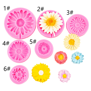 Juego <span class=keywords><strong>de</strong></span> 6 uds <span class=keywords><strong>de</strong></span> moldes <span class=keywords><strong>de</strong></span> <span class=keywords><strong>Fondant</strong></span> <span class=keywords><strong>de</strong></span> silicona líquida 3D Margarita <span class=keywords><strong>girasol</strong></span> Chocolate caramelo gelatina molde para decoración <span class=keywords><strong>de</strong></span> pasteles DIY herramientas para hornear - Product Image 1