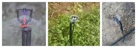 DaringFish Penyiram Plastik Custom Quick-plug Adjustable Full-round Ground-plug untuk Irigasi Pegas dan Penyiraman Taman