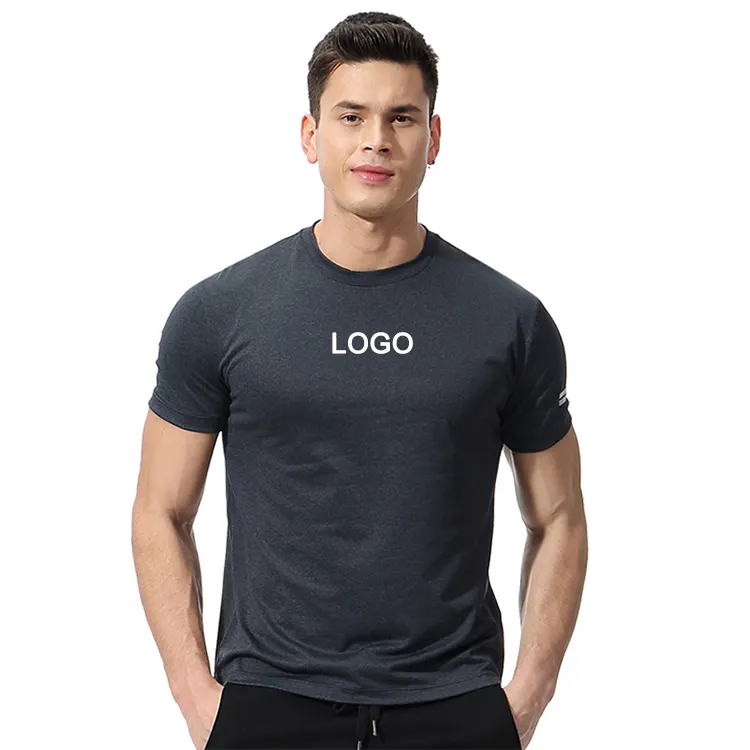 2023 Factory direct sportswear casual short-sleeved men's loose round neck stretch fitness clothing