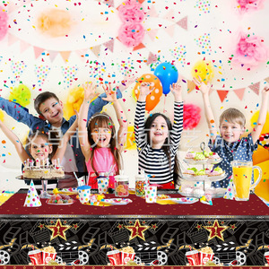 Movie Night Themed Party Tablecloth 137x274cm Disposable <b>Plastic</b> <b>Table</b> Cover For Birthday And Events - Product Image 2