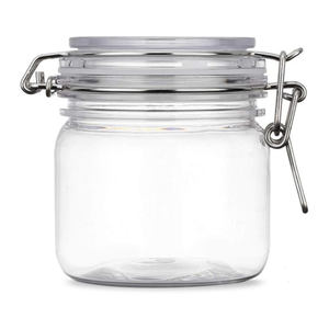 Customize Small Glass air Tight <b>Vacuum</b> <b>Seal</b> Food Coffee Lock Storage <b>Container</b> Jar with Flip Top Clamp Lid - Product Image 1