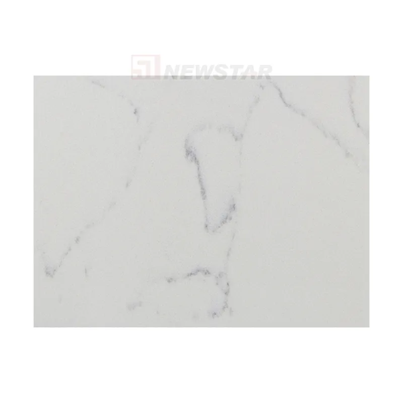 NQ5009X--Newstar 5141 Frosty Carrina White China Quartz Stone Slab for kitchen