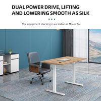 Cadre de bureau flottant en acier électrique robuste moderne de 140kg, double moteur à 3 étages pour le bureau à domicile 1100*670mm