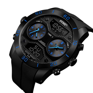 Reloj digital analógico para hombre, relojes de tres zonas horarias, skmei 1355, gran oferta - Product Image 4