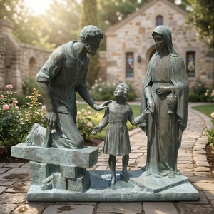 Nuovo arrivo cattolico Cristo a grandezza naturale bronzo la famiglia santa Gesù Maria e Giuseppe statua - Product Image 1