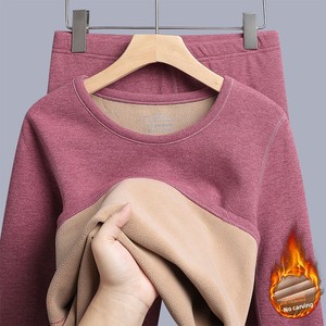 <span class=keywords><strong>Conjunto</strong></span> de <span class=keywords><strong>Ropa</strong></span> <span class=keywords><strong>Interior</strong></span> Térmica de Lana de Cordero para Parejas, Resistente al Frío, Cálido, Grueso, con Forro Polar, Anti-Pilling, Pantalones de Otoño - Product Image 3