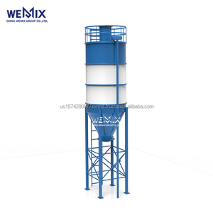 50T Silo de cemento entero Q235 silo de cemento de acero al carbono para planta mezcladora de hormigón - Product Image 1