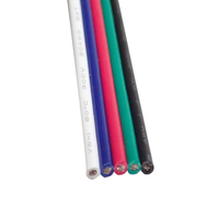 Conductor de cobre con aislamiento FRPE UL21311 2 3 4 5 6 7 8 Core 12 AWG Cable de altavoz de cinta plana de color arcoíris