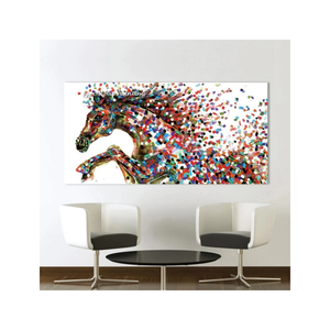 Dropshipping 100% pintado a mano colorido caballo pintura <span class=keywords><strong>al</strong></span> <span class=keywords><strong>óleo</strong></span> ilustraciones modernas pinturas <span class=keywords><strong>al</strong></span> <span class=keywords><strong>óleo</strong></span> abstractas Extra grandes - Product Image 1