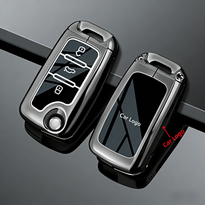 Protection de <span class=keywords><strong>clé</strong></span> de voiture en métal personnalisée de haute qualité pour VW Lavida Sagitar <span class=keywords><strong>Polo</strong></span>, ajustement précis, coque en alliage de zinc - Product Image 3