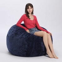 Fauteuil inclinable de luxe doux et confortable, canapé pouf rond et couette