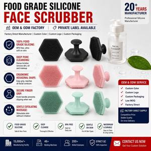 Cepillo de Limpieza Facial de Silicona de Grado Alimenticio con Logotipo Personalizado, Almohadillas Exfoliantes Suaves, Removedor de Maquillaje Manual, OEM ODM - Product Image 1