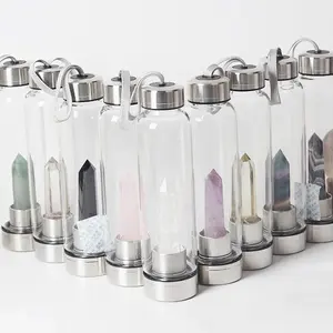 Wholesale Natural Gemstone Healing Energy Crystal Water Bottle