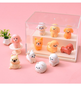 Mini figurines de chiens en résine, accessoires mignons, jouets en peluche pour chiots, décorations de bureau DIY, petits animaux pour maison de poupée - Product Image 5