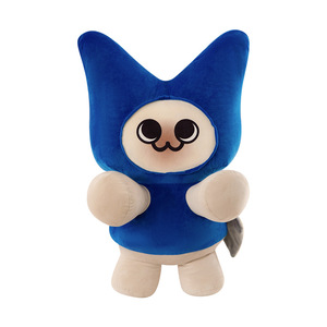 Nouveau mignon adorable chat jouets en peluche chaton bleu jeter oreillers vêtements chat monstre <span class=keywords><strong>chasseur</strong></span> peluche poupées pour enfants personnalisé pas cher - Product Image 1