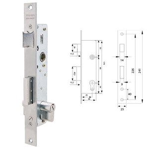 Serratura Tesa 2210/38/ssi senza placca di fissaggio e senza copertura - Product Image 2
