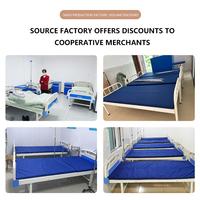 Cama de Hospital Resistente con Estructura de Tubo de Acero al Carbono de 1.5 mm y Doble Viga, Capacidad de Carga de 240 kg, 4 Ganchos para Suero, 4 Ganchos para Drenaje, Antibacteriana