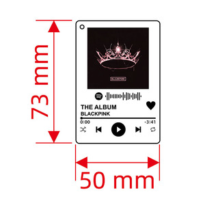 Llaveros impresos con fotos personalizables Listas de reproducción de música de <span class=keywords><strong>Spotify</strong></span> Llaveros de anime y Llaveros de fotos personalizados en metal y plástico. - Product Image 6