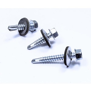 Carbon Steel Self-drilling <b>Screw</b> Metal Hex Head <b>Screw</b> Drill Point / Drill Tip Steel EPDM Cladding Roofing <b>Screw</b> - Product Image 1