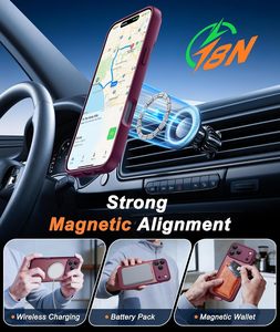 เคสแม่เหล็กสีแดงเชอร์รี่สำหรับ iPhone 18 Pro Max 17 16 15 14 13 12 แบบใส ป้องกันการตก รองรับการชาร์จไร้สาย - Product Image 2